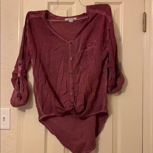 Women’s faded/washed button up